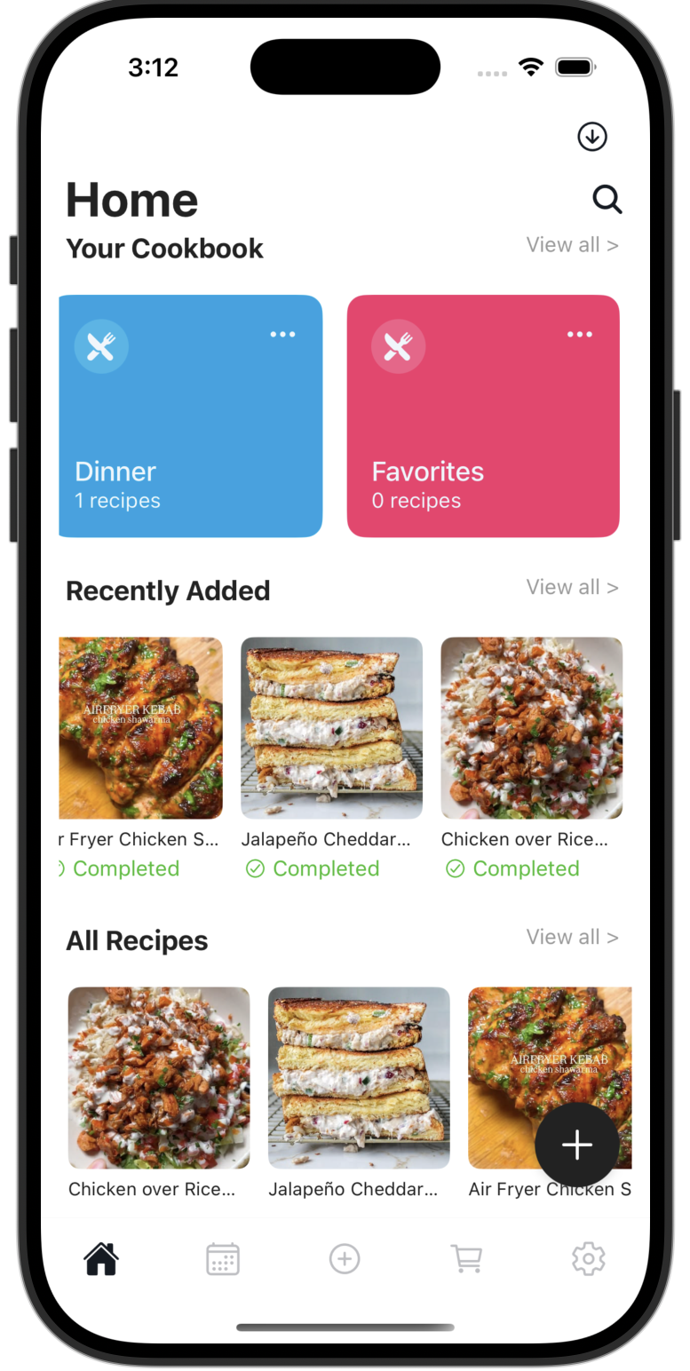 BeChef UI Screenshot 1